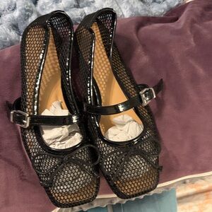 Elegant Black Mesh Mary Jane Loafers